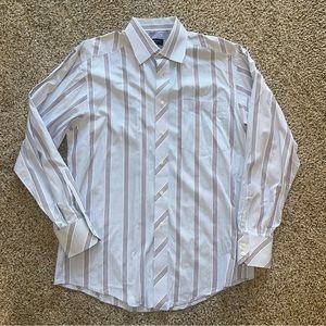 Ted Baker London Blue Stripe Button Down Dress Shirt